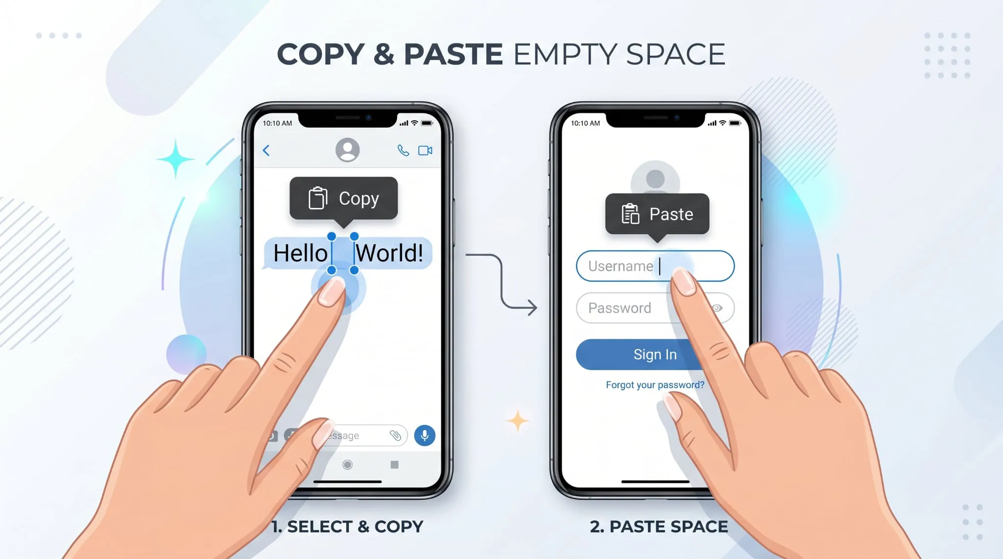 Copy and Paste Empty Space