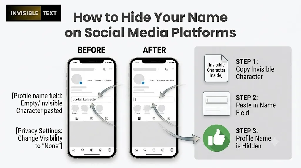 How to Hide Your Name on Social Media Platforms