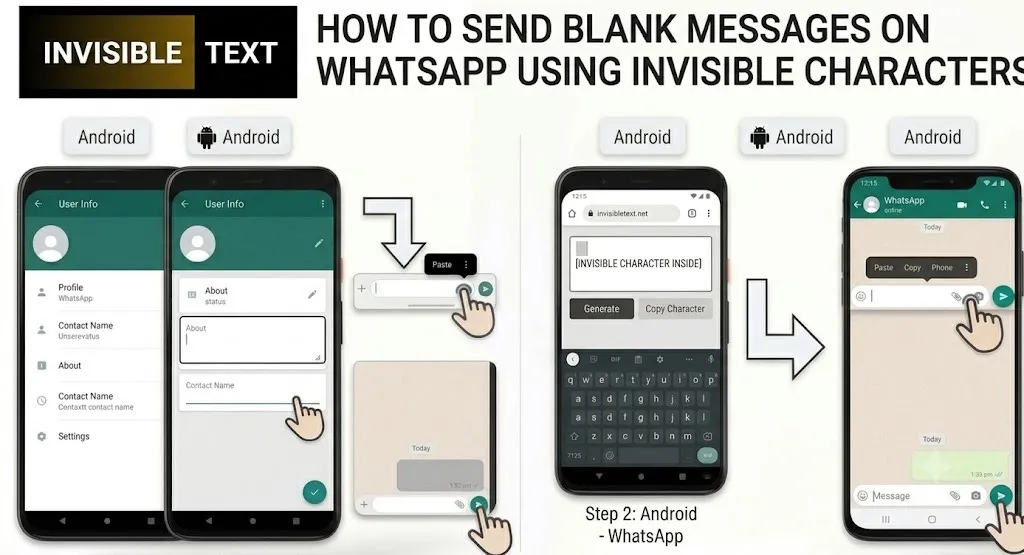 How to Send Blank Messages on WhatsApp Using Invisible Characters