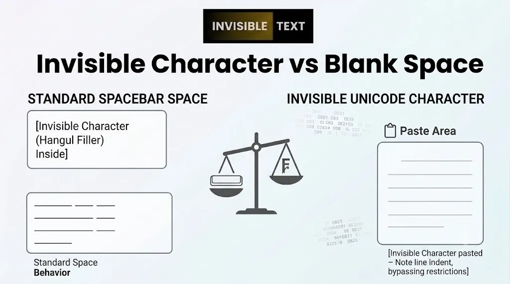 Invisible Character vs Blank Space: What's the Difference?