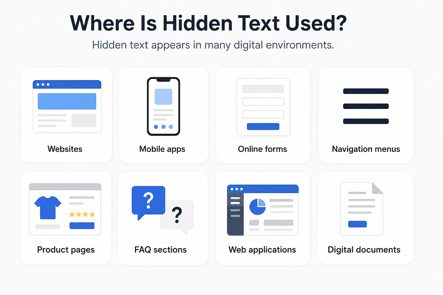 Where Is Hidden Text Used